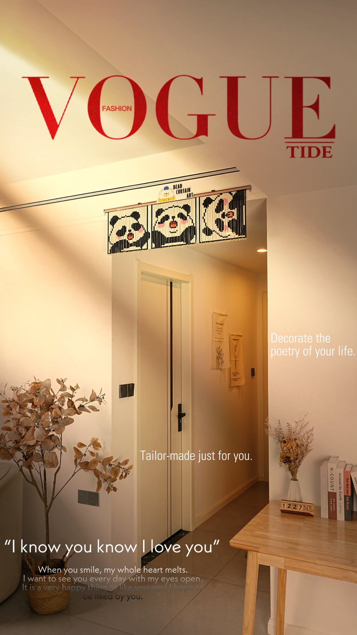 Panda Series 1-Horizontal Bead Curtain-Decorative Painting