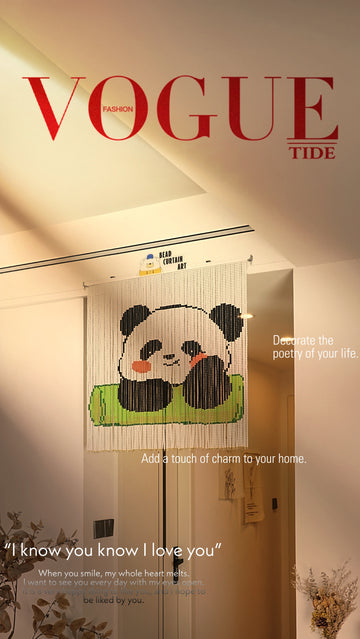 Panda Series-Bamboo-Bead Curtain-Decorative Painting